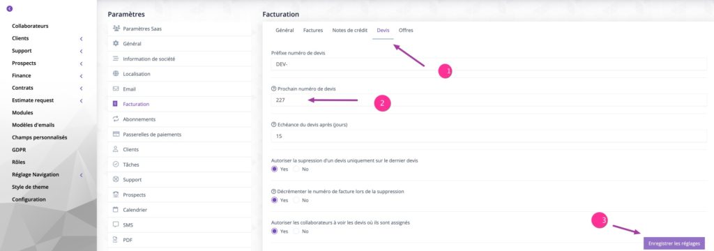 Créer un devis 4 Créer un devis