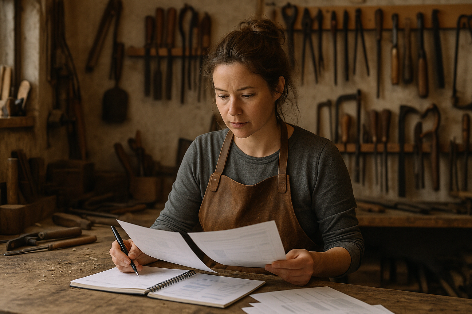 Un artisan évalue sa capacité à embaucher pour transformer son activité.