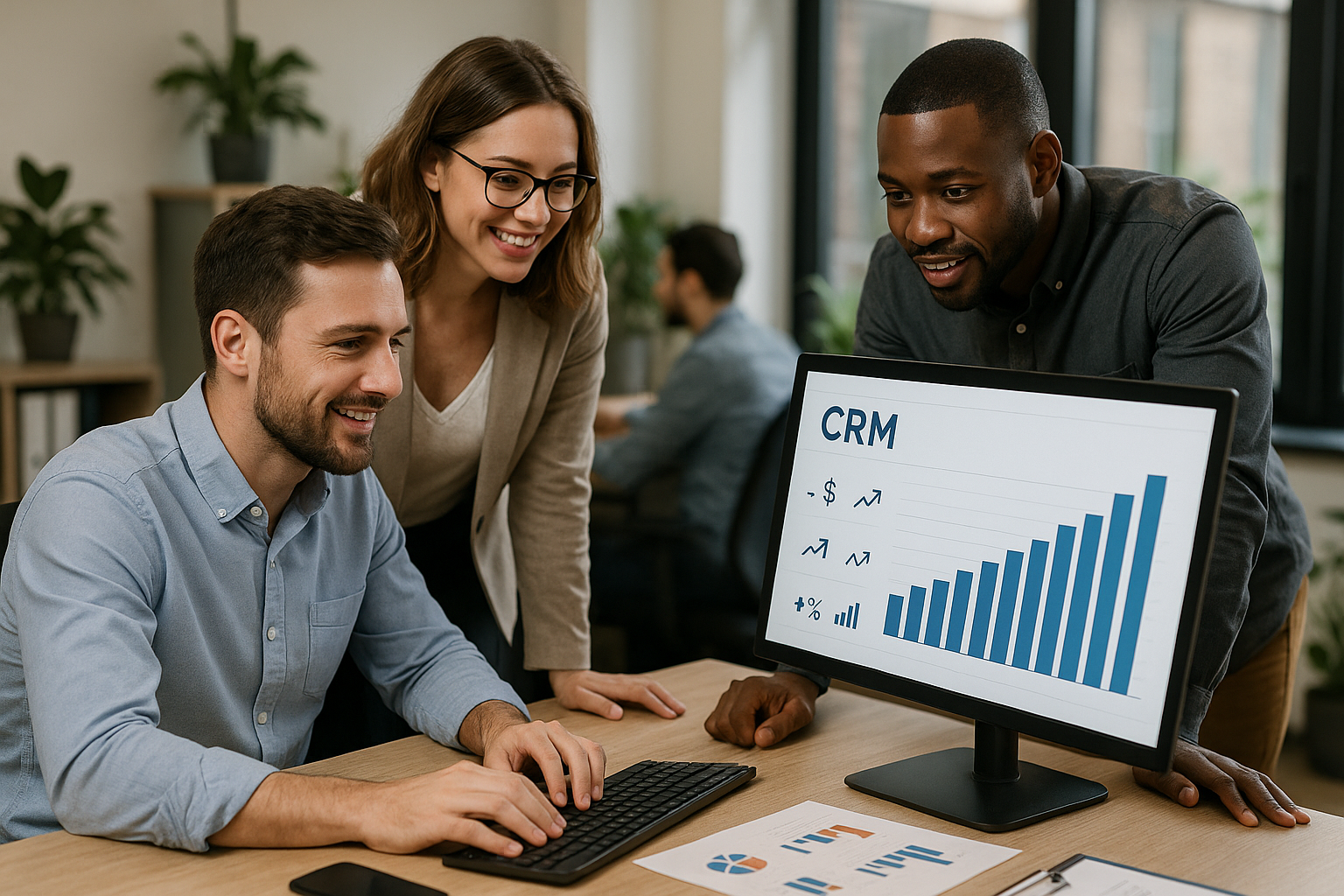 Une interface CRM illustrant la centralisation des données clients.