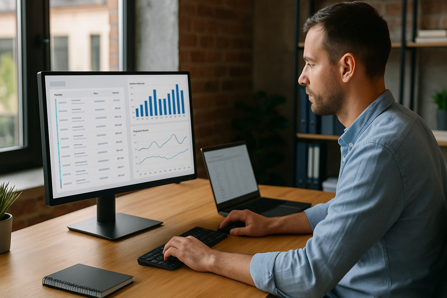 Écran d'ordinateur d'une PME affichant la gestion des factures impayées.