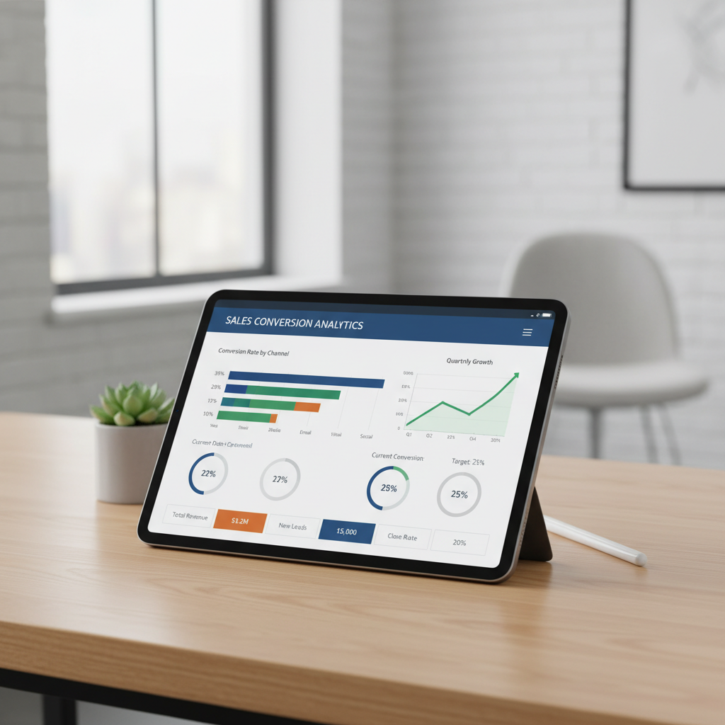 Comment automatiser ses devis en 5 minutes avec un CRM 5 Tableau de bord analytique affichant le taux de conversion des devis dans un CRM.