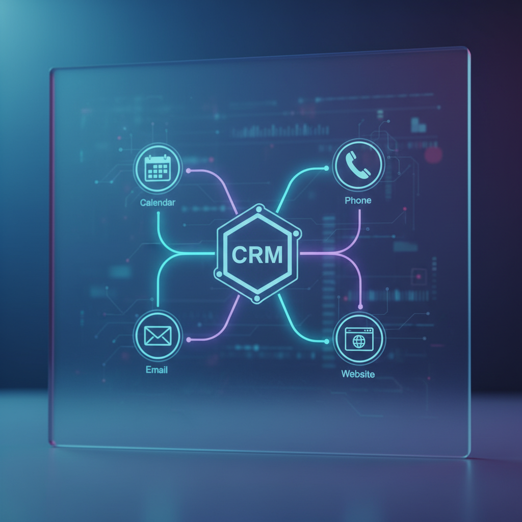 7 erreurs fatales à éviter lors du choix d’un CRM pour PME 4 Schéma montrant les connexions entre le CRM et les autres outils de l'entreprise